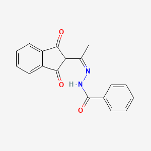 N'-[(1Z)-1-(1,3-dioxo-2,3-dihydro-1H-inden-2-yl)ethylidene]benzohydrazide