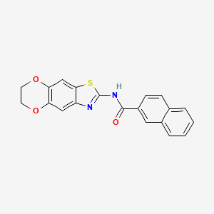 molecular formula C20H14N2O3S B2650489 N-(6,7-dihydro-[1,4]dioxino[2,3-f][1,3]benzothiazol-2-yl)naphthalene-2-carboxamide CAS No. 892849-96-6