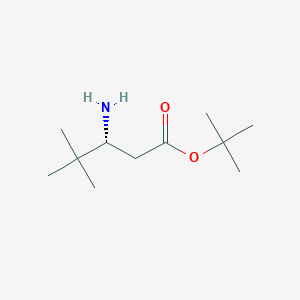molecular formula C11H23NO2 B2650492 Tert-butyl (3R)-3-amino-4,4-dimethylpentanoate CAS No. 202072-42-2
