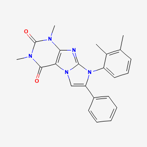 molecular formula C23H21N5O2 B2650517 6-(2,3-Dimethylphenyl)-2,4-dimethyl-7-phenylpurino[7,8-a]imidazole-1,3-dione CAS No. 865098-85-7