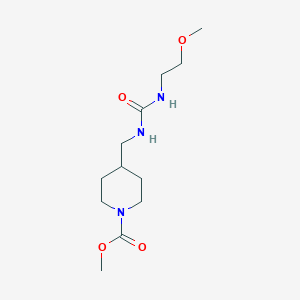 molecular formula C12H23N3O4 B2650520 Methyl 4-((3-(2-methoxyethyl)ureido)methyl)piperidine-1-carboxylate CAS No. 1235315-26-0