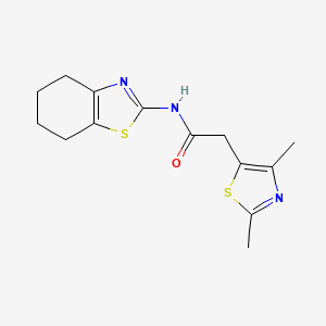 molecular formula C14H17N3OS2 B2650523 2-(2,4-dimethylthiazol-5-yl)-N-(4,5,6,7-tetrahydrobenzo[d]thiazol-2-yl)acetamide CAS No. 1206985-94-5