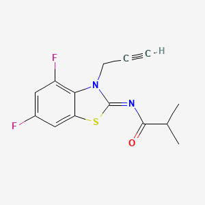 N-(4,6-difluoro-3-prop-2-ynyl-1,3-benzothiazol-2-ylidene)-2-methylpropanamide