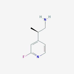 (2R)-2-(2-Fluoropyridin-4-yl)propan-1-amine