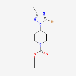 molecular formula C13H21BrN4O2 B2650544 Tert-butyl 4-(5-bromo-3-methyl-1,2,4-triazol-1-yl)piperidine-1-carboxylate CAS No. 2241127-98-8