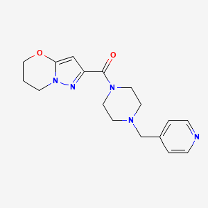 (6,7-dihydro-5H-pyrazolo[5,1-b][1,3]oxazin-2-yl)(4-(pyridin-4-ylmethyl)piperazin-1-yl)methanone