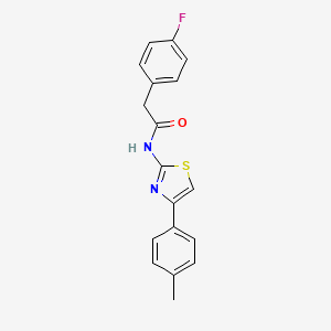 2-(4-fluorophenyl)-N-(4-(p-tolyl)thiazol-2-yl)acetamide