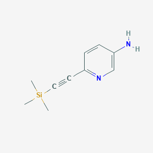 molecular formula C10H14N2Si B2650551 6-((Trimethylsilyl)ethynyl)pyridin-3-amine CAS No. 868736-61-2