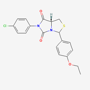 molecular formula C19H17ClN2O3S B2650552 (7aR)-6-(4-chlorophenyl)-3-(4-ethoxyphenyl)-1H-imidazo[1,5-c][1,3]thiazole-5,7(6H,7aH)-dione CAS No. 956727-79-0