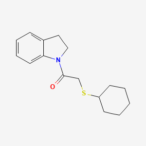 molecular formula C16H21NOS B2650559 2-(环己硫基)-1-(吲哚-1-基)乙酮 CAS No. 403833-96-5