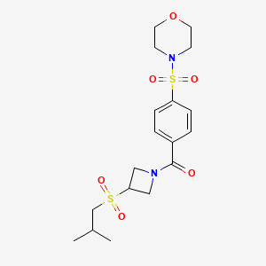 (3-(Isobutylsulfonyl)azetidin-1-yl)(4-(morpholinosulfonyl)phenyl)methanone