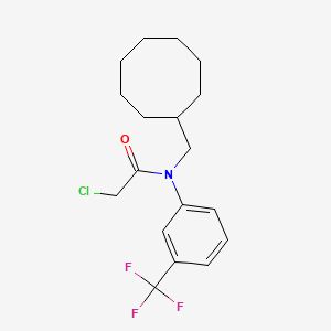 molecular formula C18H23ClF3NO B2650565 2-Chloro-N-(cyclooctylmethyl)-N-[3-(trifluoromethyl)phenyl]acetamide CAS No. 1397181-46-2