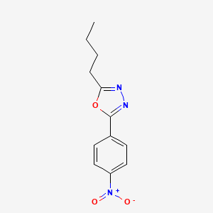molecular formula C12H13N3O3 B2650566 2-丁基-5-(4-硝基苯基)-1,3,4-恶二唑 CAS No. 100933-81-1
