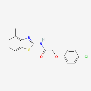 molecular formula C16H13ClN2O2S B2650568 2-(4-氯苯氧基)-N-(4-甲基-1,3-苯并噻唑-2-基)乙酰胺 CAS No. 313469-50-0