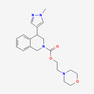 molecular formula C20H26N4O3 B2650570 2-morpholinoethyl 4-(1-methyl-1H-pyrazol-4-yl)-3,4-dihydroisoquinoline-2(1H)-carboxylate CAS No. 2034566-96-4