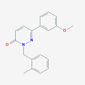 molecular formula C19H18N2O2 B2650579 6-(3-Methoxyphenyl)-2-[(2-methylphenyl)methyl]pyridazin-3-one CAS No. 922995-57-1
