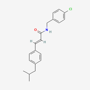 molecular formula C20H22ClNO B2650585 N-(4-chlorobenzyl)-3-(4-isobutylphenyl)acrylamide CAS No. 329778-75-8