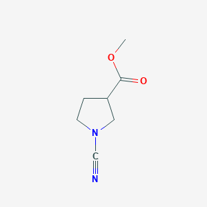 molecular formula C7H10N2O2 B2650588 Methyl 1-cyanopyrrolidine-3-carboxylate CAS No. 367906-55-6