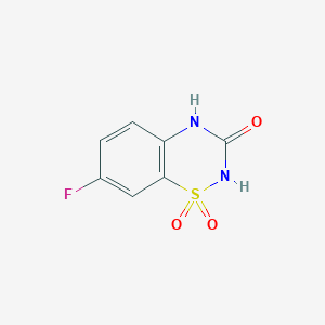 molecular formula C7H5FN2O3S B2650592 7-Fluoro-2H-benzo[e][1,2,4]thiadiazin-3(4H)-one 1,1-dioxide CAS No. 152721-97-6