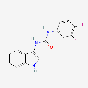 molecular formula C15H11F2N3O B2650596 1-(3,4-二氟苯基)-3-(1H-吲哚-3-基)脲 CAS No. 941879-17-0