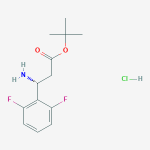 molecular formula C13H18ClF2NO2 B2650609 Tert-butyl (3R)-3-amino-3-(2,6-difluorophenyl)propanoate;hydrochloride CAS No. 2309433-19-8