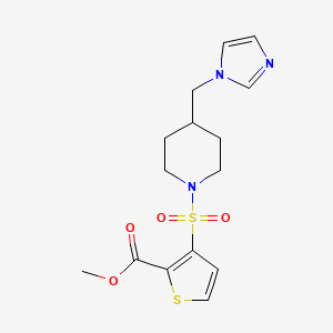 methyl 3-((4-((1H-imidazol-1-yl)methyl)piperidin-1-yl)sulfonyl)thiophene-2-carboxylate