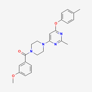 molecular formula C24H26N4O3 B2650632 (3-Methoxyphenyl)(4-(2-methyl-6-(p-tolyloxy)pyrimidin-4-yl)piperazin-1-yl)methanone CAS No. 946324-55-6