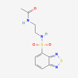 molecular formula C10H12N4O3S2 B2650633 N-[2-(2,1,3-benzothiadiazol-4-ylsulfonylamino)ethyl]acetamide CAS No. 452054-86-3