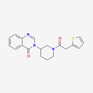 molecular formula C19H19N3O2S B2650636 3-(1-(2-(thiophen-2-yl)acetyl)piperidin-3-yl)quinazolin-4(3H)-one CAS No. 2034533-66-7