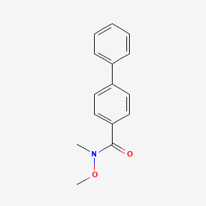 molecular formula C15H15NO2 B2650641 N-Methoxy-N-methyl-4-phenylbenzamide CAS No. 101335-77-7