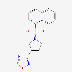 3-(1-(Naphthalen-1-ylsulfonyl)pyrrolidin-3-yl)-1,2,4-oxadiazole