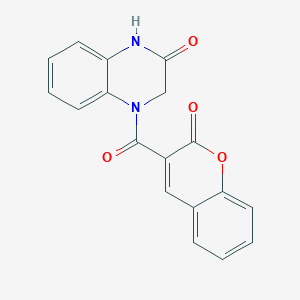4-(2-Oxochromene-3-carbonyl)-1,3-dihydroquinoxalin-2-one
