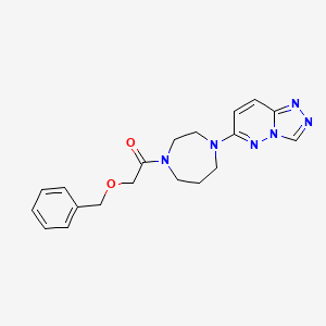 molecular formula C19H22N6O2 B2650683 1-(4-([1,2,4]Triazolo[4,3-b]pyridazin-6-yl)-1,4-diazepan-1-yl)-2-(benzyloxy)ethan-1-one CAS No. 2310126-74-8