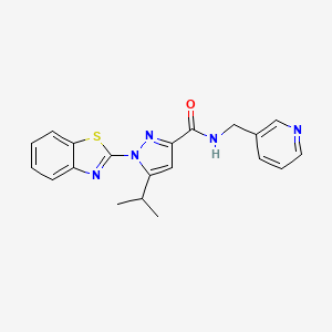 1-(benzo[d]thiazol-2-yl)-5-isopropyl-N-(pyridin-3-ylmethyl)-1H-pyrazole-3-carboxamide