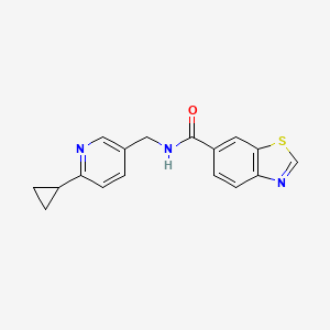 molecular formula C17H15N3OS B2650700 N-((6-cyclopropylpyridin-3-yl)methyl)benzo[d]thiazole-6-carboxamide CAS No. 2309574-24-9