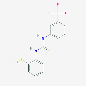 molecular formula C14H11F3N2S2 B2650704 N-(2-巯基苯基)-N'-[3-(三氟甲基)苯基]硫脲 CAS No. 281212-51-9