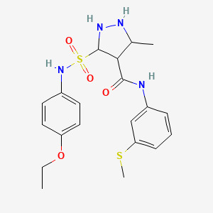 molecular formula C20H22N4O4S2 B2650719 5-[(4-ethoxyphenyl)sulfamoyl]-3-methyl-N-[3-(methylsulfanyl)phenyl]-1H-pyrazole-4-carboxamide CAS No. 1305253-67-1