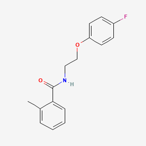 molecular formula C16H16FNO2 B2650755 N~1~-[2-(4-氟苯氧基)乙基]-2-甲基苯甲酰胺 CAS No. 1105209-63-9