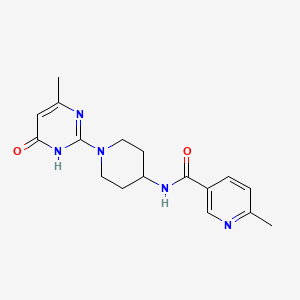 molecular formula C17H21N5O2 B2650756 6-methyl-N-(1-(4-methyl-6-oxo-1,6-dihydropyrimidin-2-yl)piperidin-4-yl)nicotinamide CAS No. 1903248-11-2