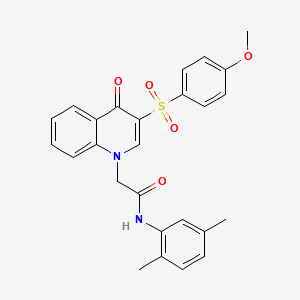 molecular formula C26H24N2O5S B2650762 N-(2,5-二甲苯基)-2-[3-(4-甲氧苯基)磺酰基-4-氧代喹啉-1-基]乙酰胺 CAS No. 872196-48-0