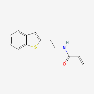 molecular formula C13H13NOS B2650777 N-[2-(1-Benzothiophen-2-yl)ethyl]prop-2-enamide CAS No. 2196444-08-1