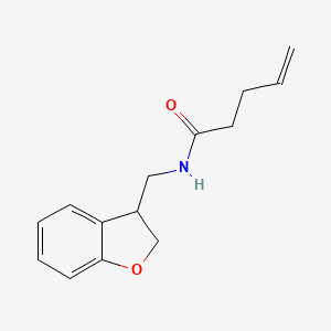 molecular formula C14H17NO2 B2650791 N-[(2,3-dihydro-1-benzofuran-3-yl)methyl]pent-4-enamide CAS No. 2097892-74-3