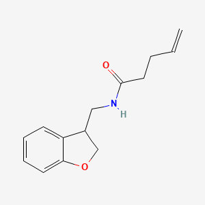 molecular formula C14H17NO2 B2650791 N-[(2,3-二氢-1-苯并呋喃-3-基)甲基]戊-4-烯酰胺 CAS No. 2097892-74-3