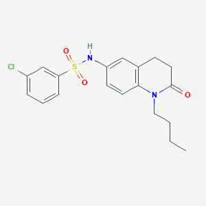 molecular formula C19H21ClN2O3S B2650795 N-(1-丁基-2-氧代-1,2,3,4-四氢喹啉-6-基)-3-氯苯磺酰胺 CAS No. 946326-03-0