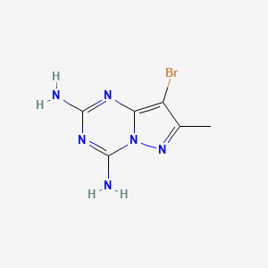 molecular formula C6H7BrN6 B2650798 8-溴-7-甲基吡唑并[1,5-a][1,3,5]三嗪-2,4-二胺 CAS No. 2168867-17-0
