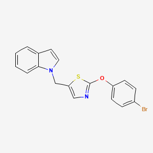 molecular formula C18H13BrN2OS B2650799 1-{[2-(4-bromophenoxy)-1,3-thiazol-5-yl]methyl}-1H-indole CAS No. 439097-11-7