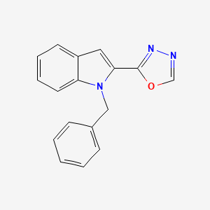 molecular formula C17H13N3O B2650800 2-(1-benzyl-1H-indol-2-yl)-1,3,4-oxadiazole CAS No. 921843-86-9