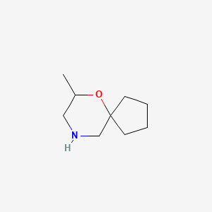 molecular formula C9H17NO B2650801 7-甲基-6-氧杂-9-氮杂螺[4.5]癸烷 CAS No. 1018608-06-4