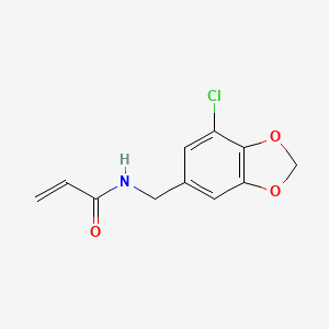molecular formula C11H10ClNO3 B2650807 N-[(7-Chloro-1,3-benzodioxol-5-yl)methyl]prop-2-enamide CAS No. 2411292-36-7