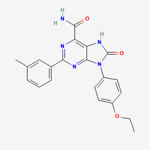 molecular formula C21H19N5O3 B2650818 9-(4-ethoxyphenyl)-2-(3-methylphenyl)-8-oxo-7H-purine-6-carboxamide CAS No. 898422-21-4